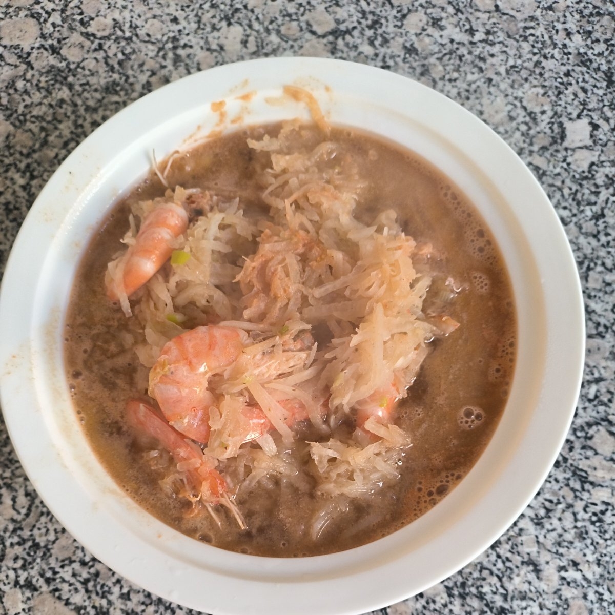 青虾萝卜丝汤