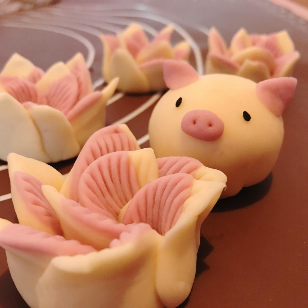 紫薯花馒头（紫薯面 花）（创意）