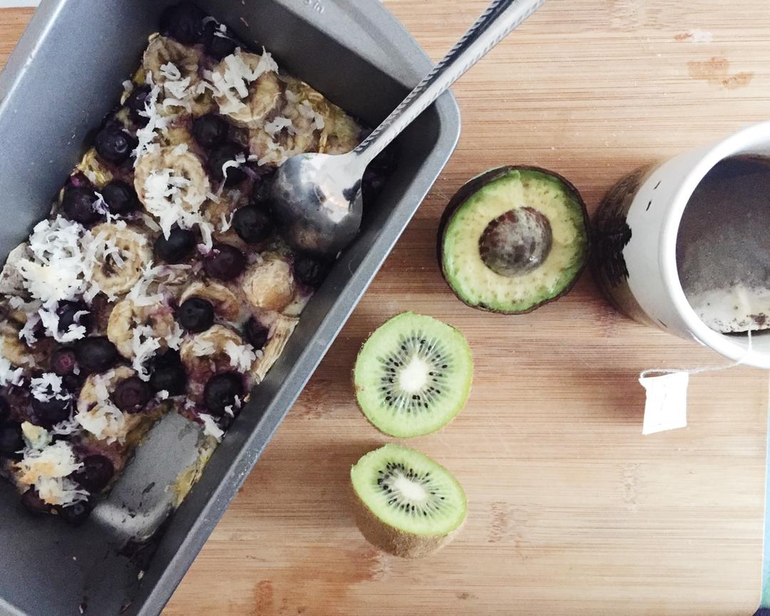 香蕉蓝莓烤燕麦