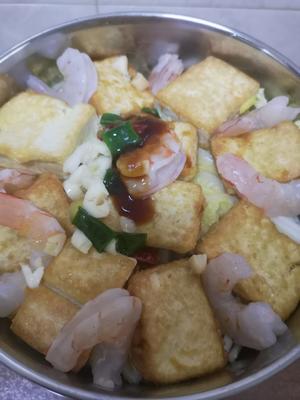 冬日暖胃暖心 虾仁豆腐白菜煲的做法 步骤8