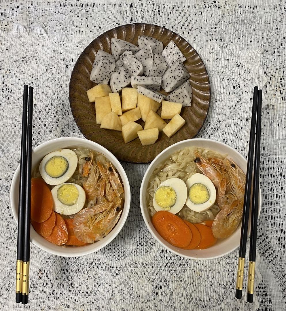 白菜虾干面