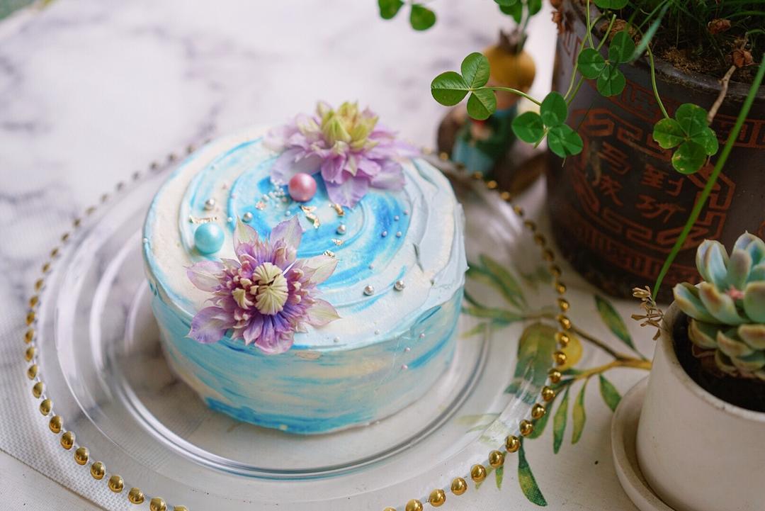 星空奶油蛋糕生日蛋糕