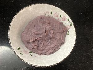 免烤箱❗️糯叽叽超好吃的紫薯香芋糯米饼的做法 步骤7