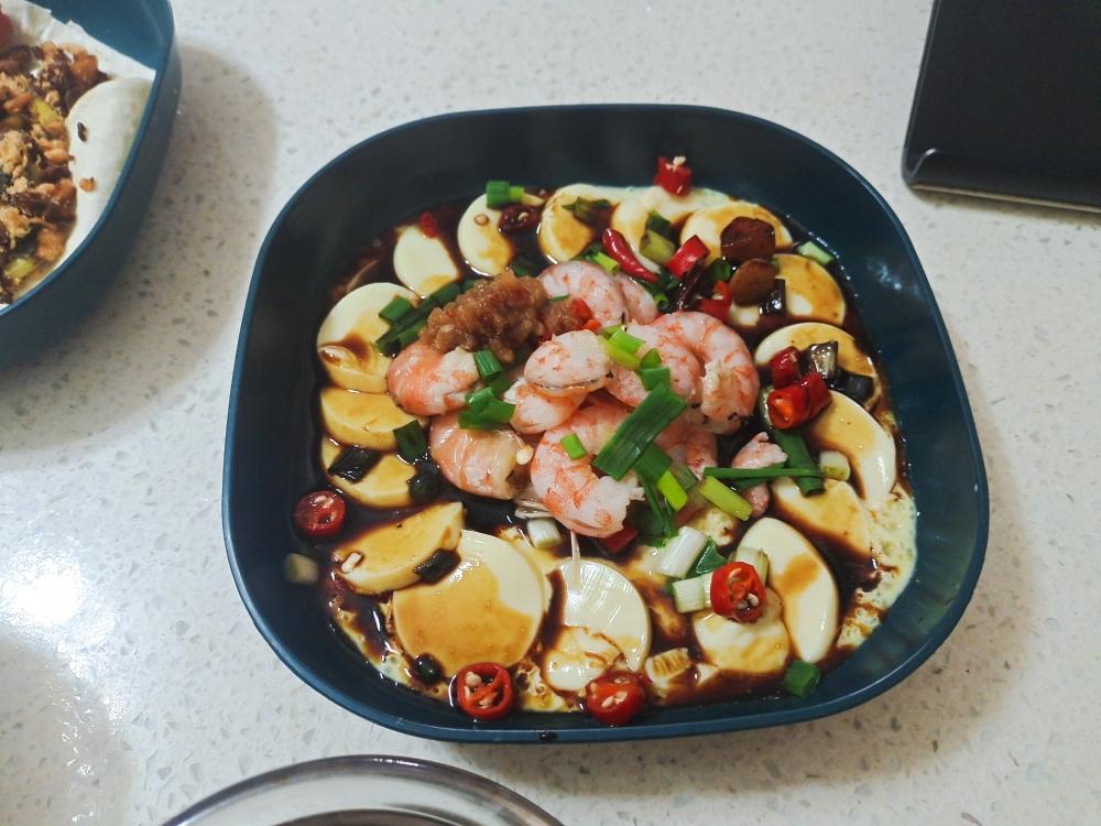 虾仁蒸蛋的做法