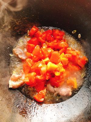 西红柿菜花炒肉的做法 步骤7