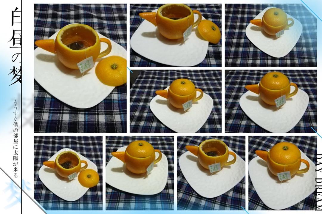 超萌的橙子茶壶