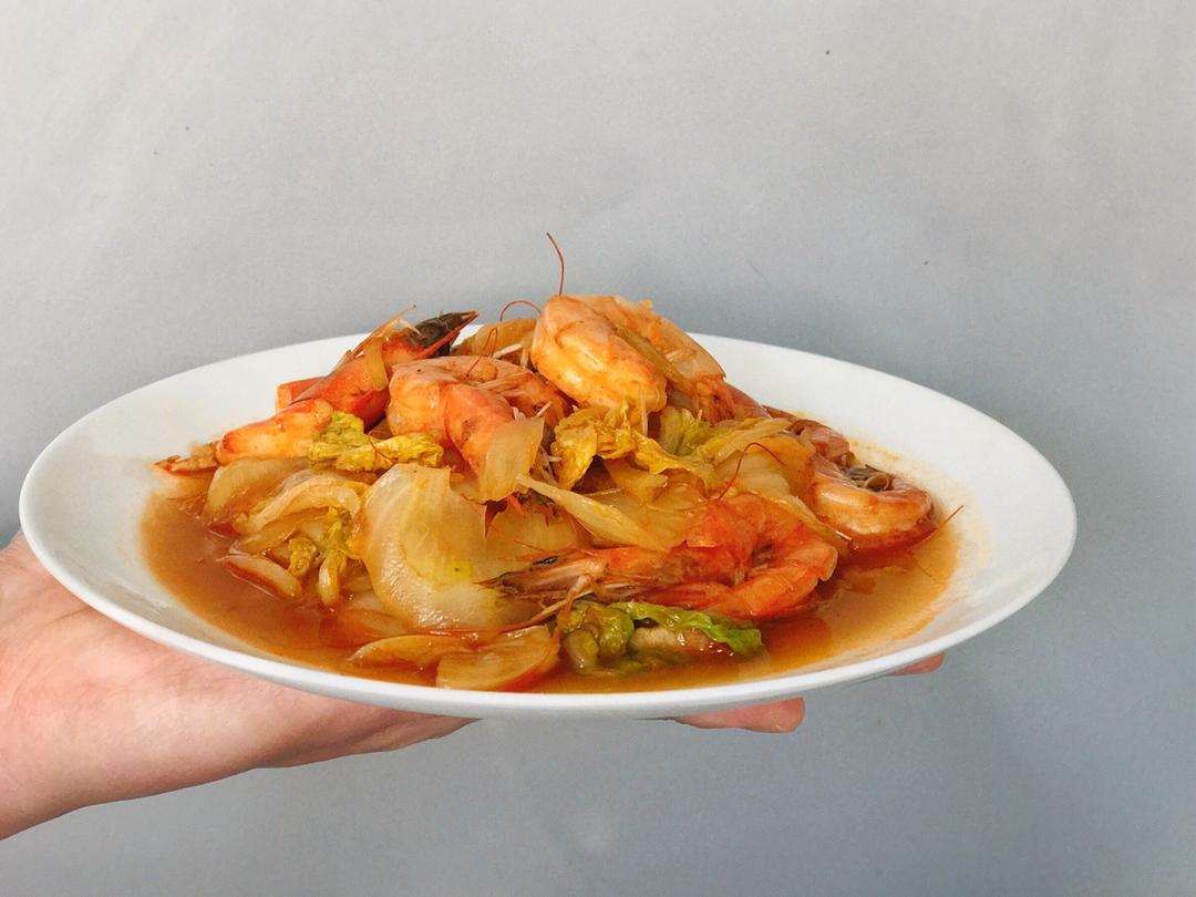 大虾烧白菜｜美食台
