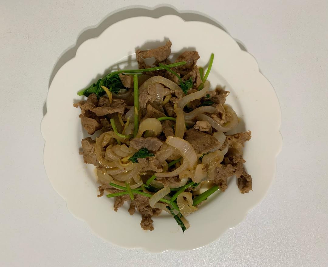 沙茶洋葱焗牛肉