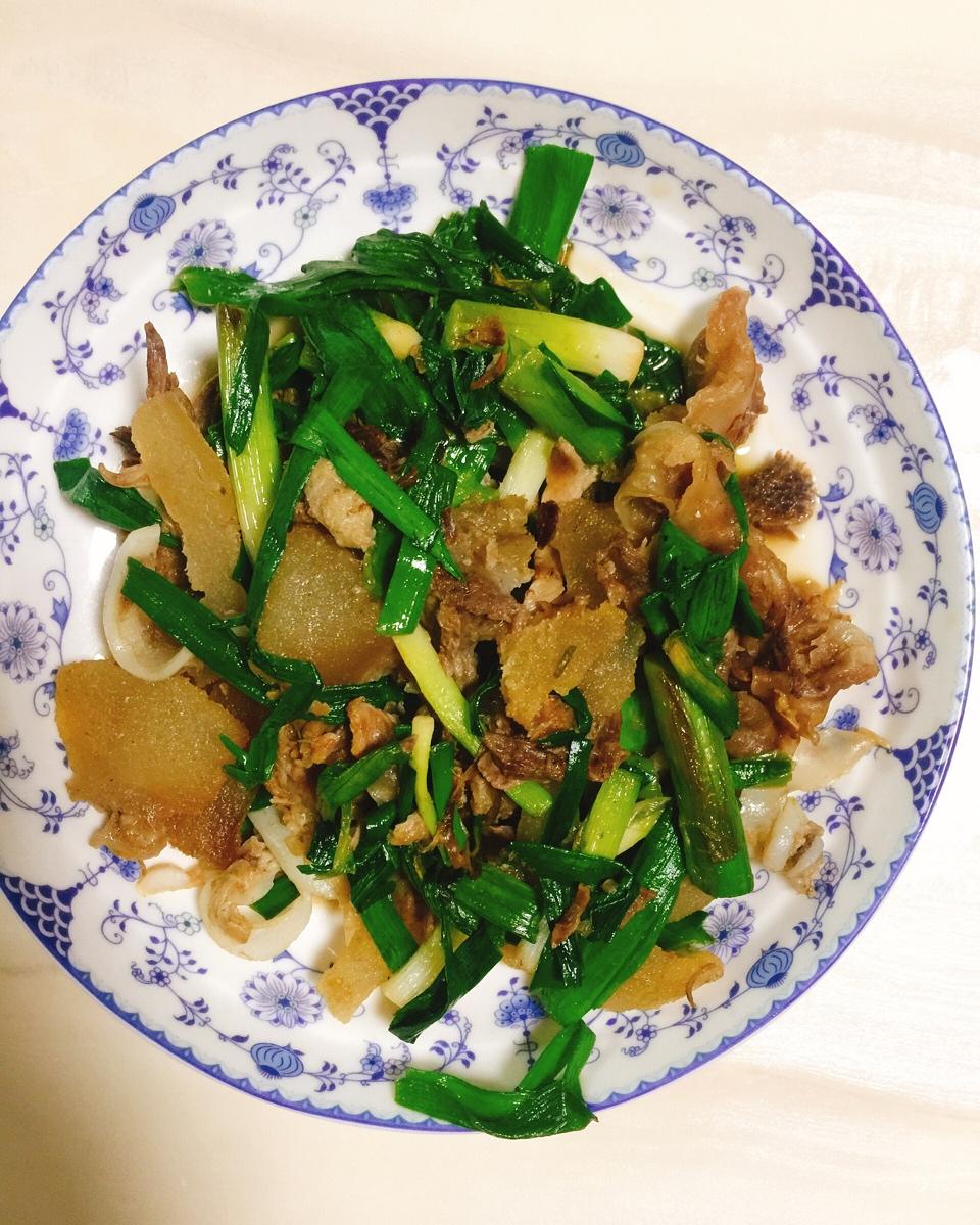 牛筋炒大蒜