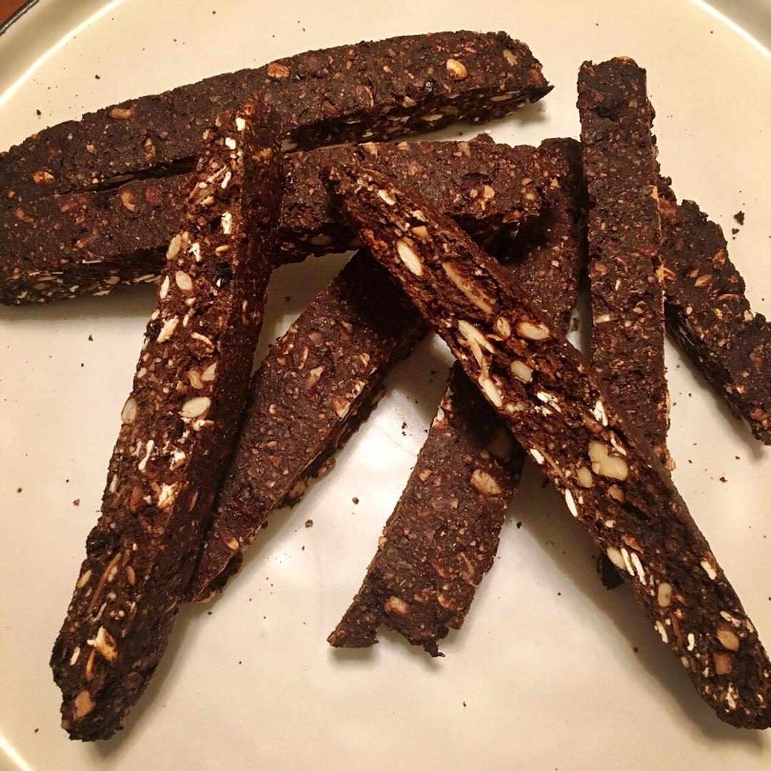 【低糖无油】燕麦黑麦意式脆饼（酵母版）