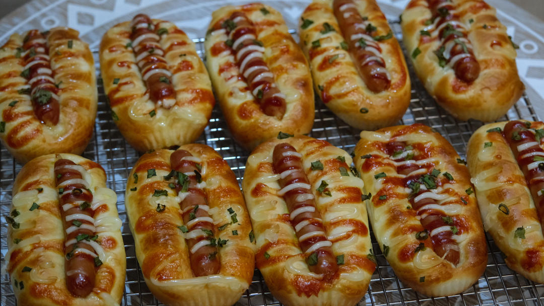 美味的香肠面包