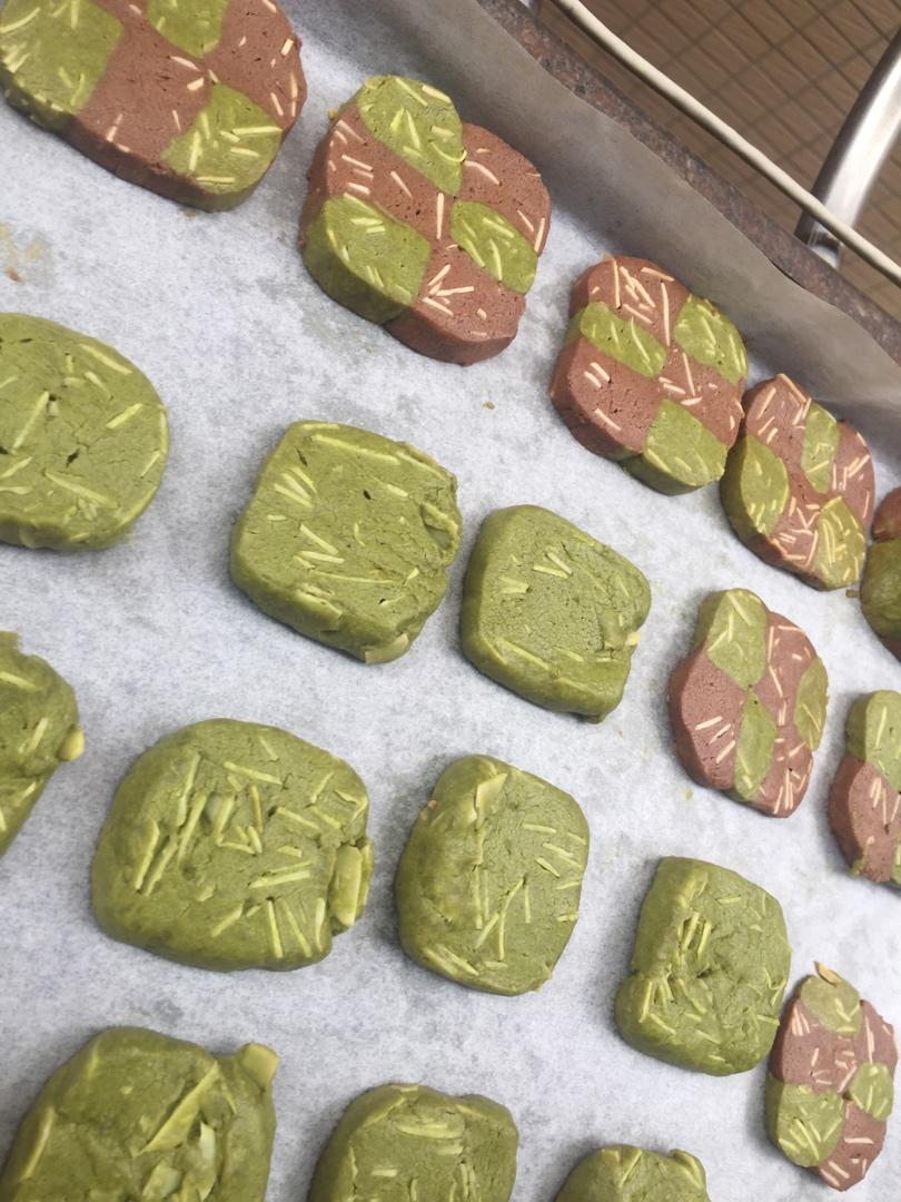 ️巧克力/抹茶控超爱✅巧克力/抹茶杏仁曲奇饼干‼