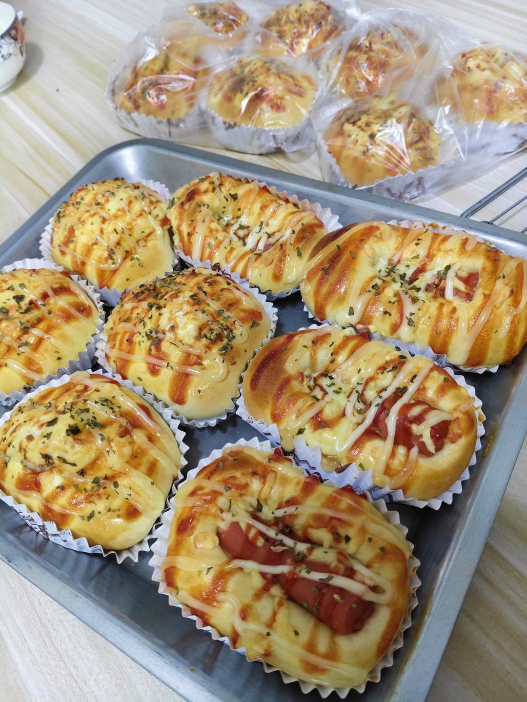 香葱火腿肉松面包