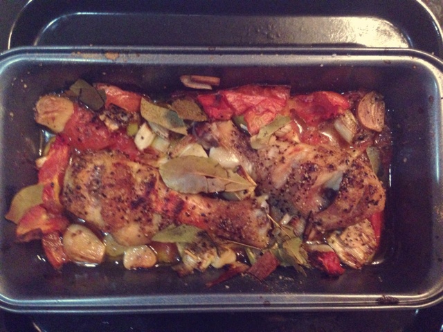 香蒜蕃茄烤鸡腿