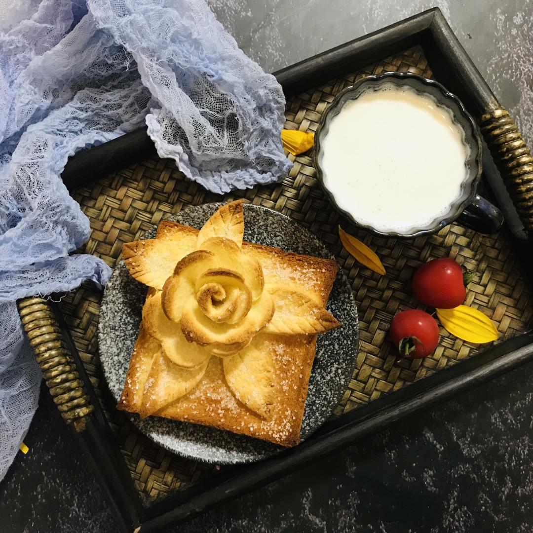 漂亮的吐司面包花