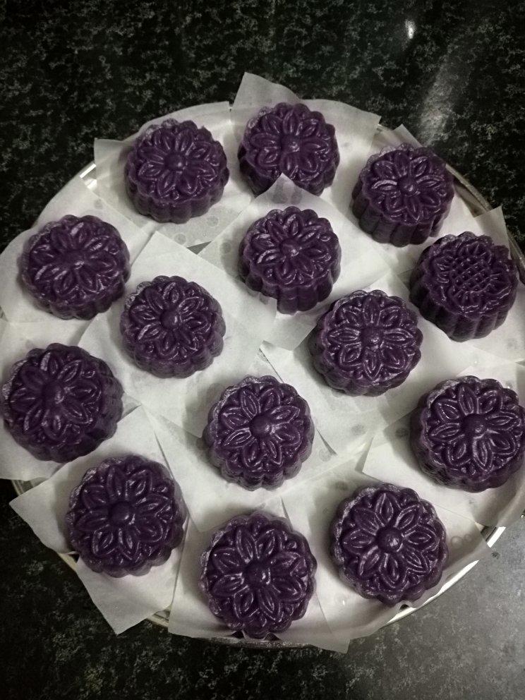 秒杀冰皮月饼的紫薯山药糯米糕