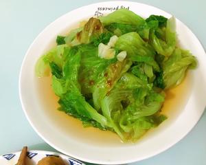 翠生生蒜香鼓油王生菜的做法 步骤3
