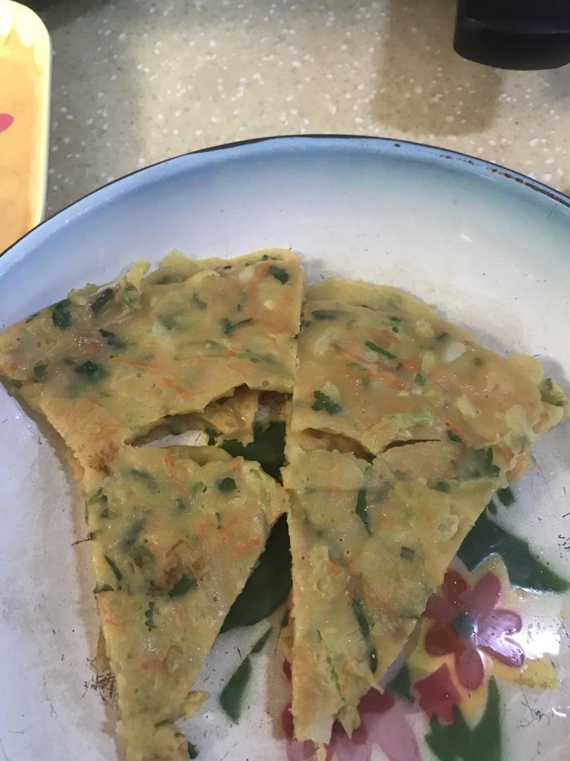 简单快手蔬菜鸡蛋煎饼