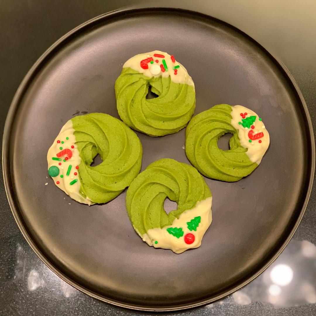 【圣诞花环】抹茶曲奇