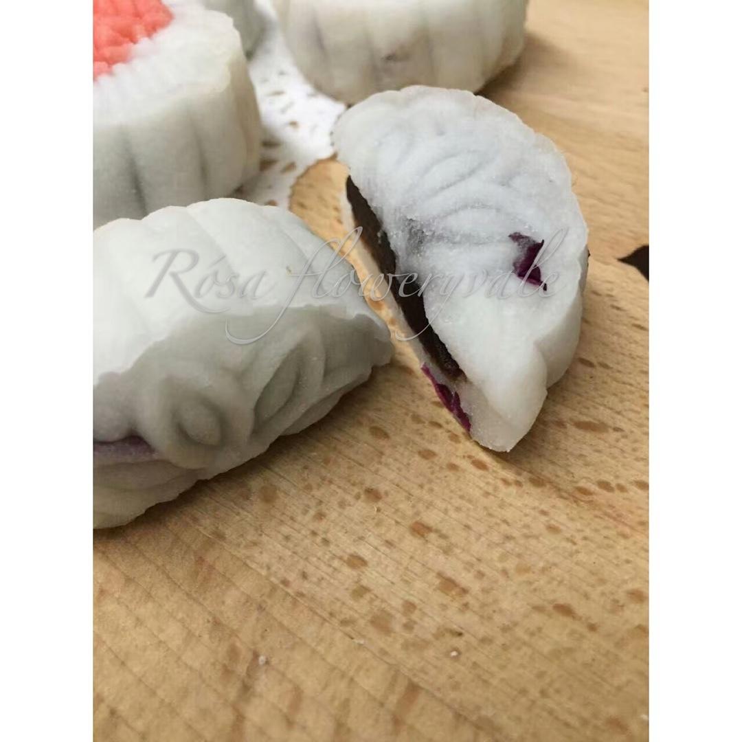 玫瑰冰皮月饼的做法