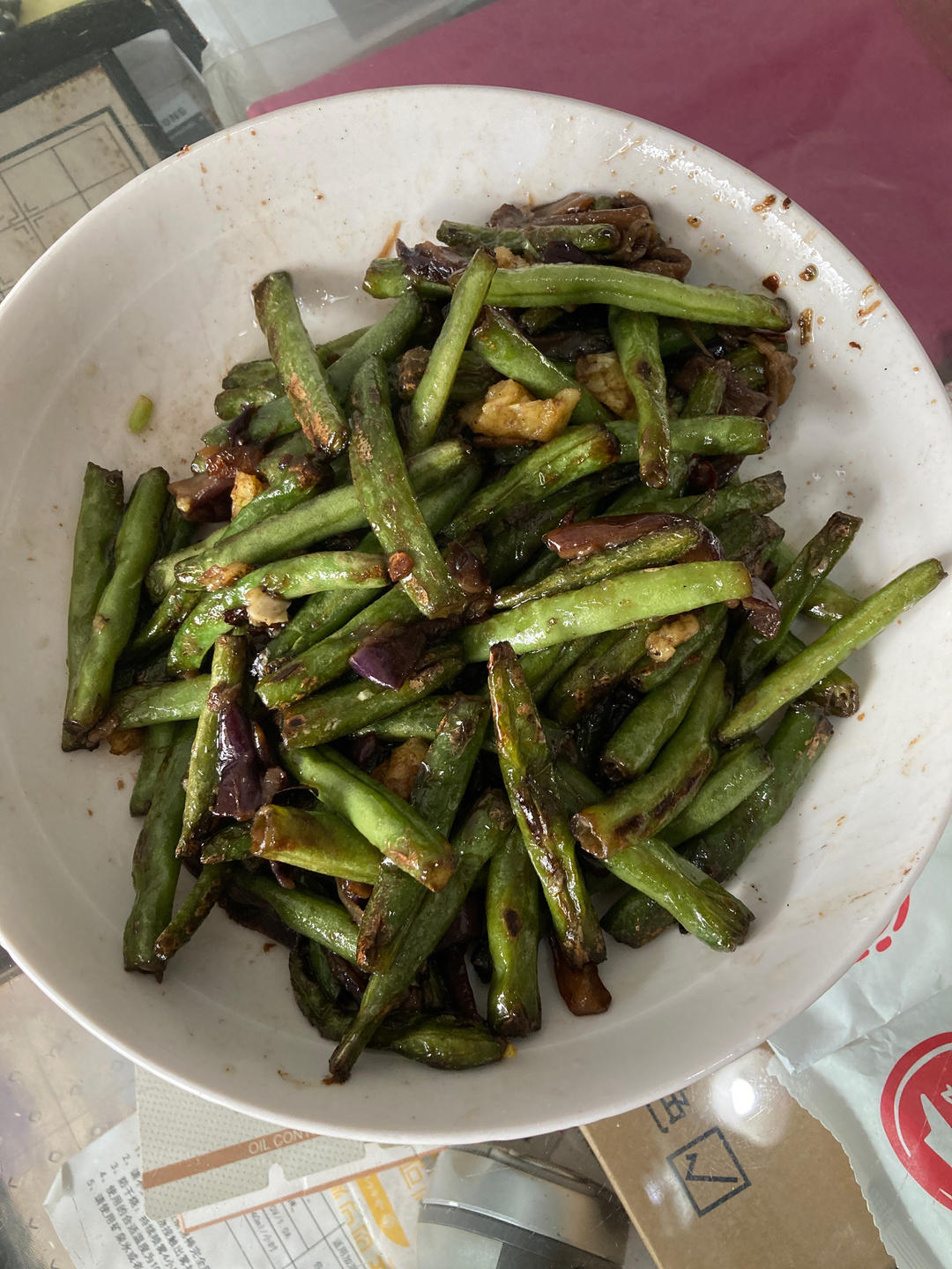 茄子烧刀豆