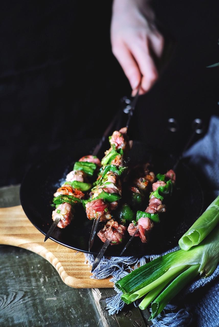 超好吃的烤肉配方 青椒烤羊肉/小羊排