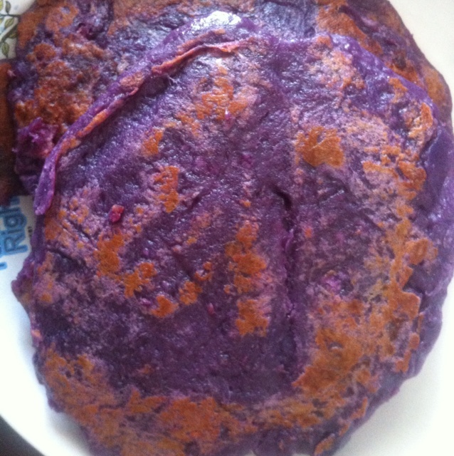 平底锅煎紫薯饼