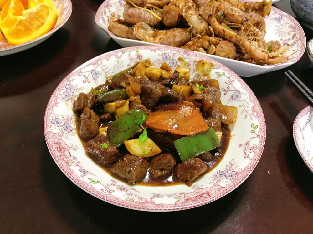 黑椒汁杏鲍菇炒牛肉