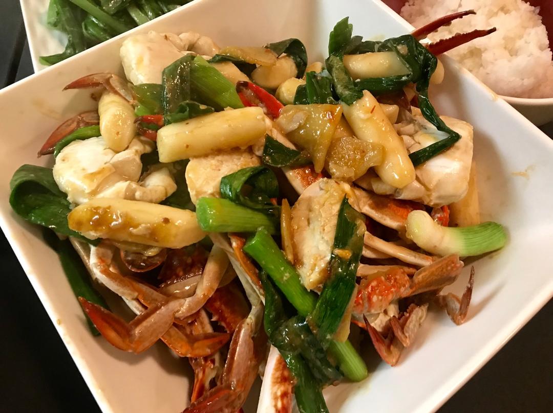 梭子蟹炒年糕