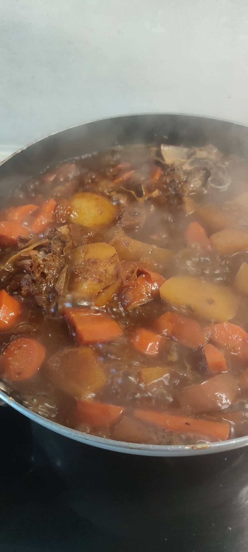 牛肋排炖胡萝卜土豆蕃茄