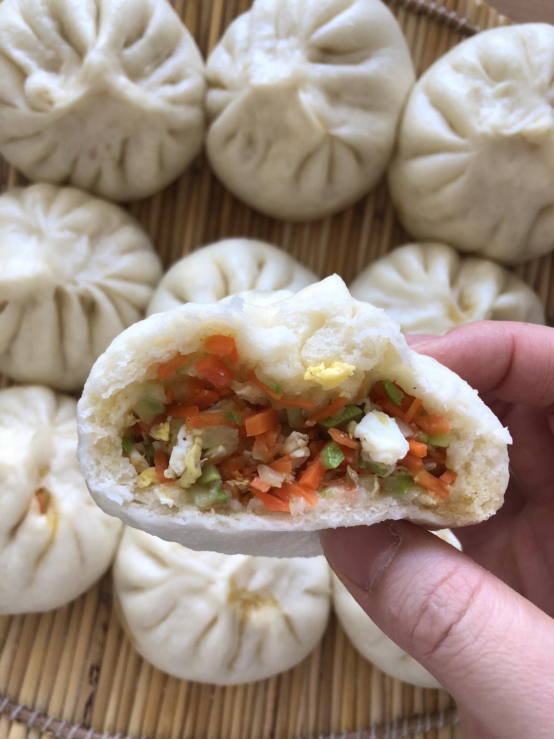 胡萝卜西葫芦鸡蛋包子
