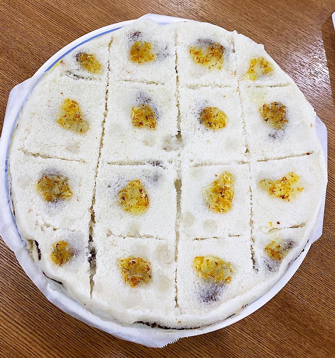 人人都会做的桂花糕+豆沙松糕