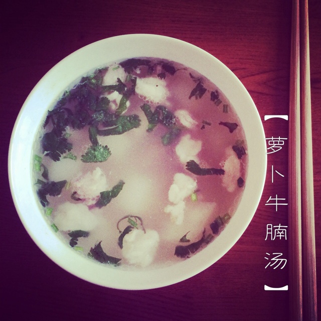 白萝卜牛腩汤