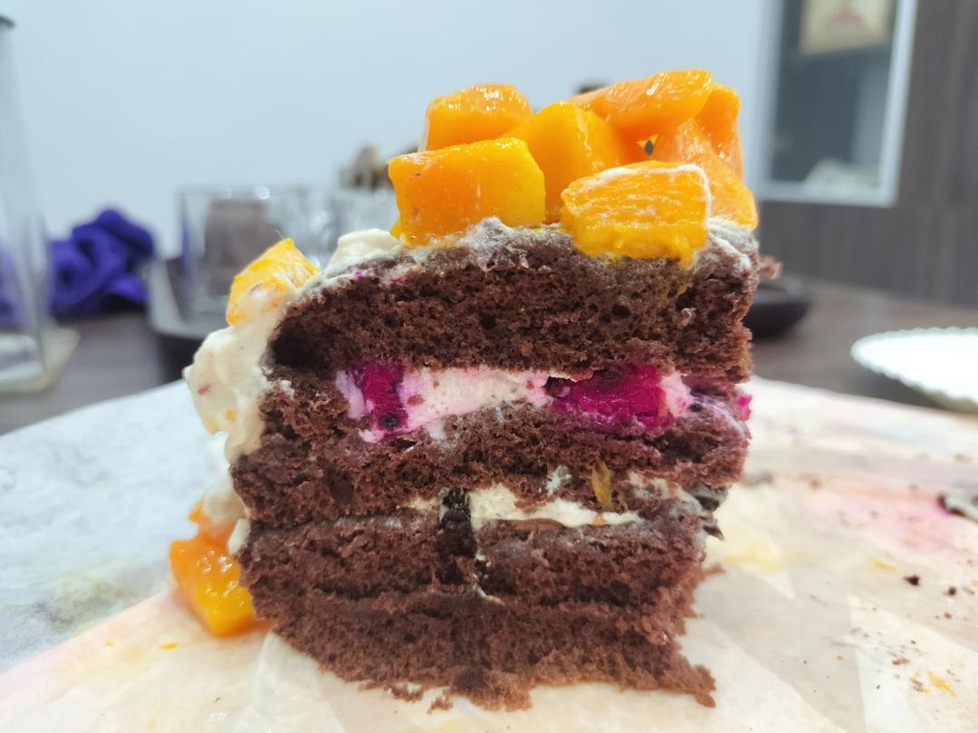 八寸可可粉巧克力戚风蛋糕