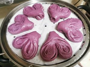紫薯爱心馒头，紫薯火腿卷的做法 步骤15