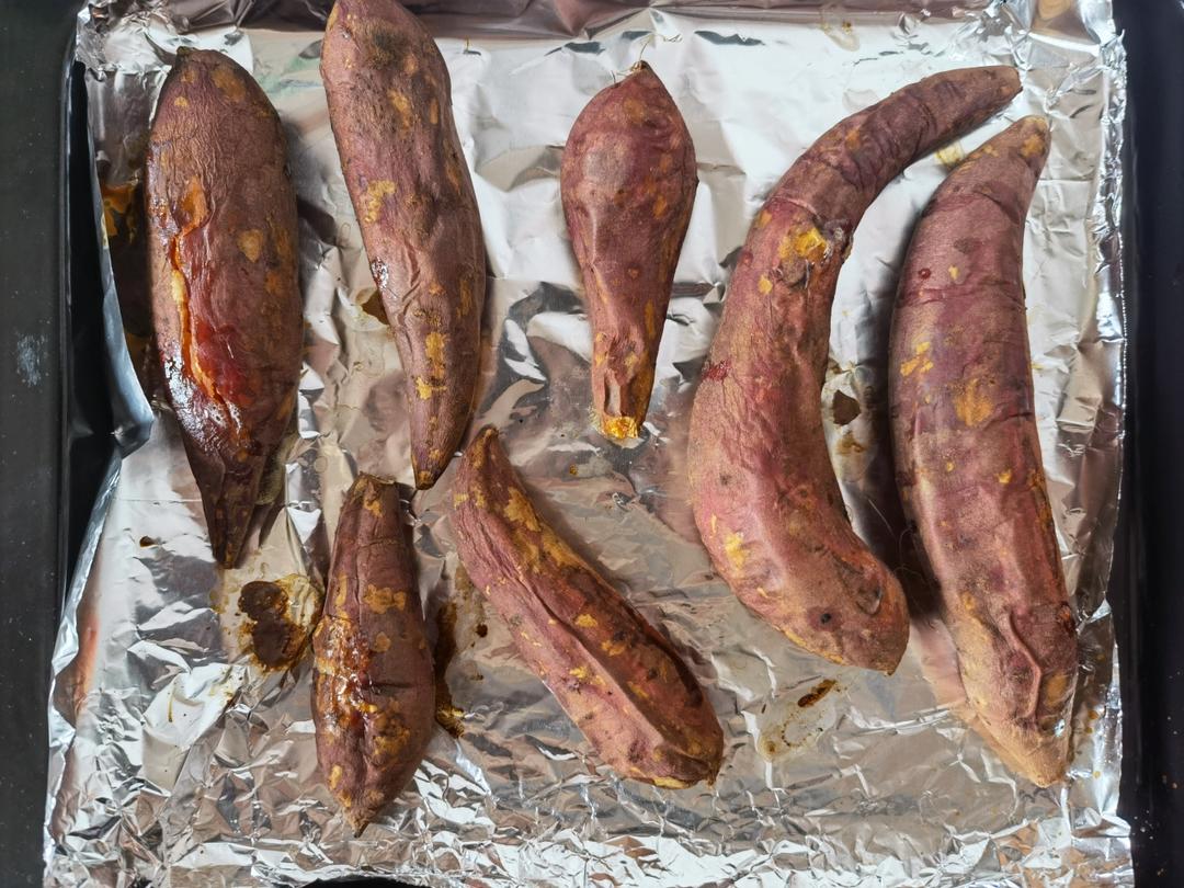 【烤箱版烤红薯】