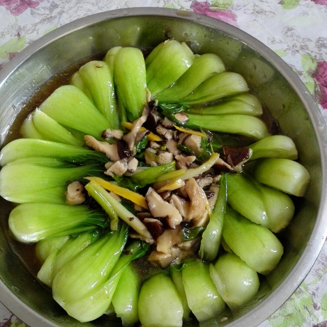 蘑菇炒青菜