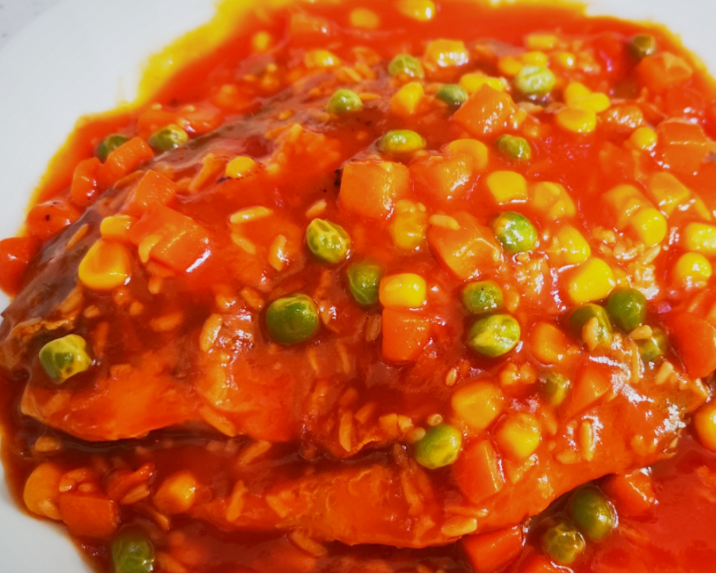 茄汁酒酿烧鲳鱼的做法