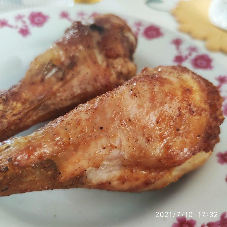 空气炸锅烤鸡腿，鲜嫩多汁
