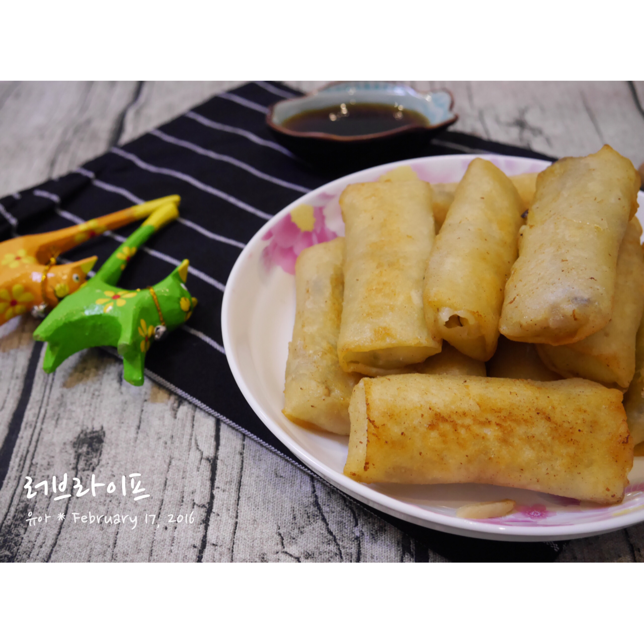 黄芽菜肉丝春卷