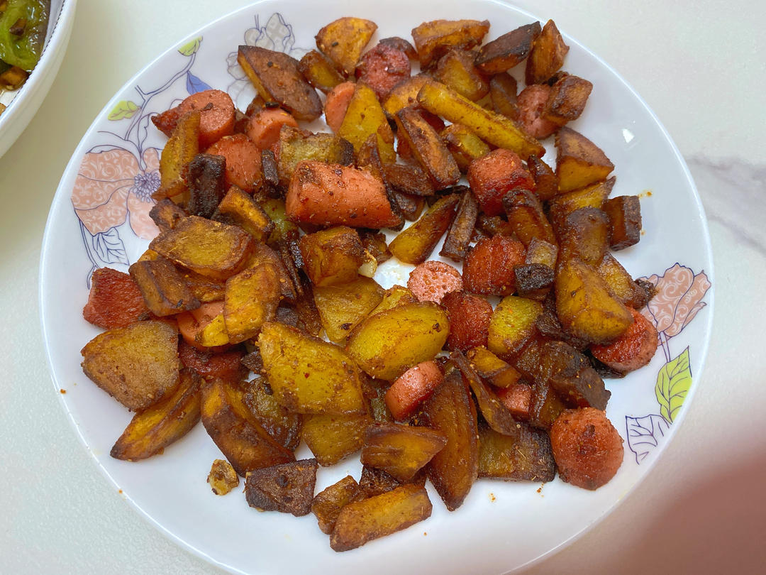 烧烤风味的土豆小香肠