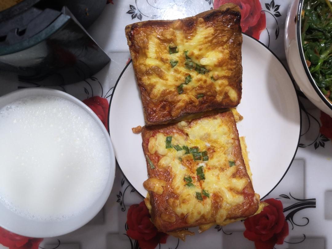 超简单烤芝士吐司 空气炸锅版本