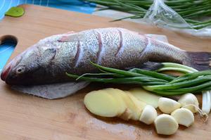 鱼虾鲜—红烧鲈鱼的做法 步骤1