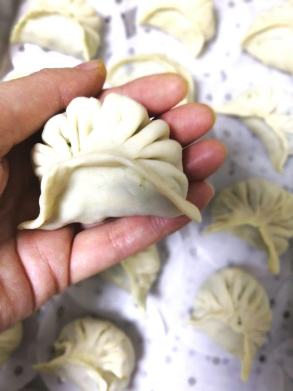 烫面蒸、煎饺（素馅）