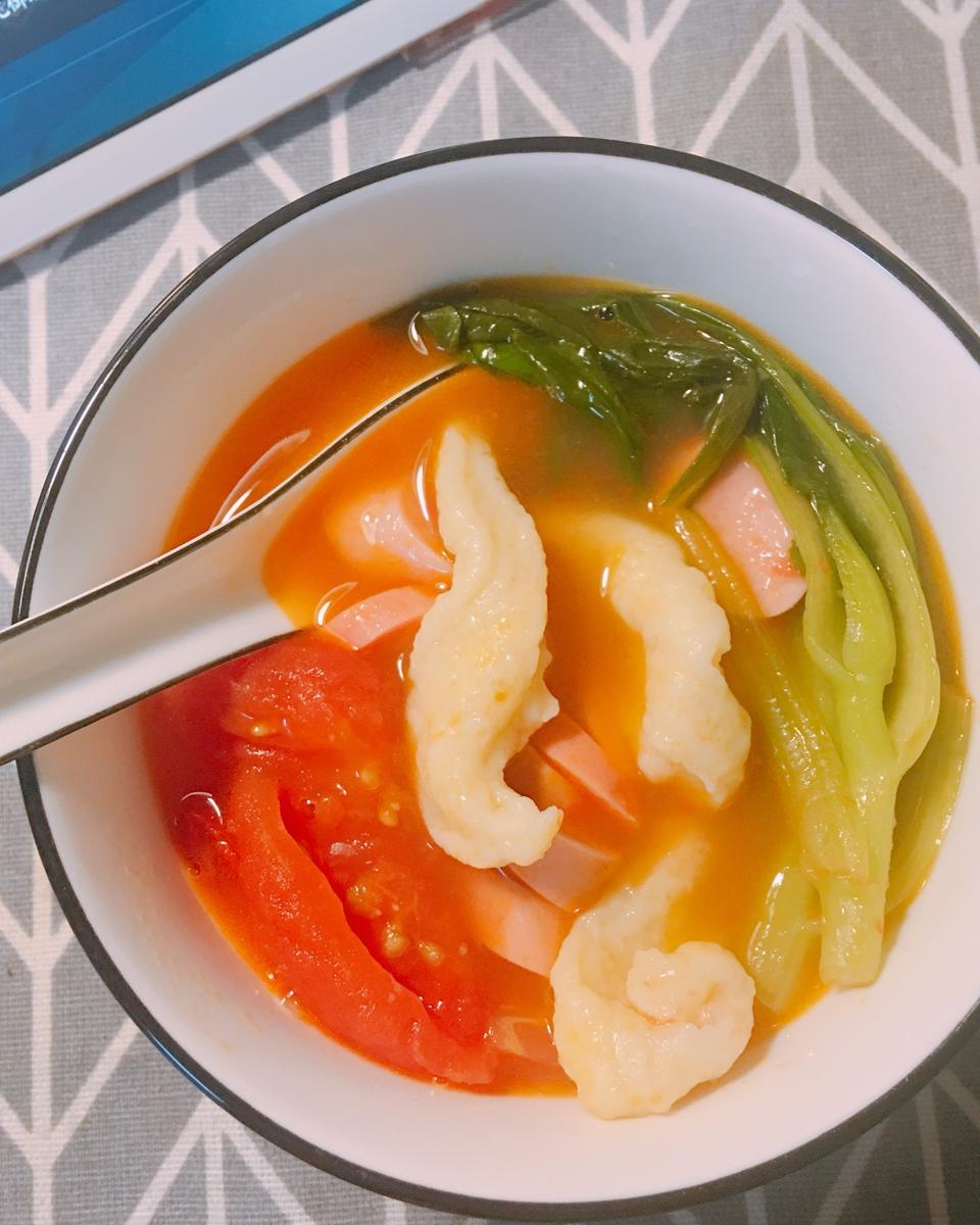 西红柿鸡蛋疙瘩汤