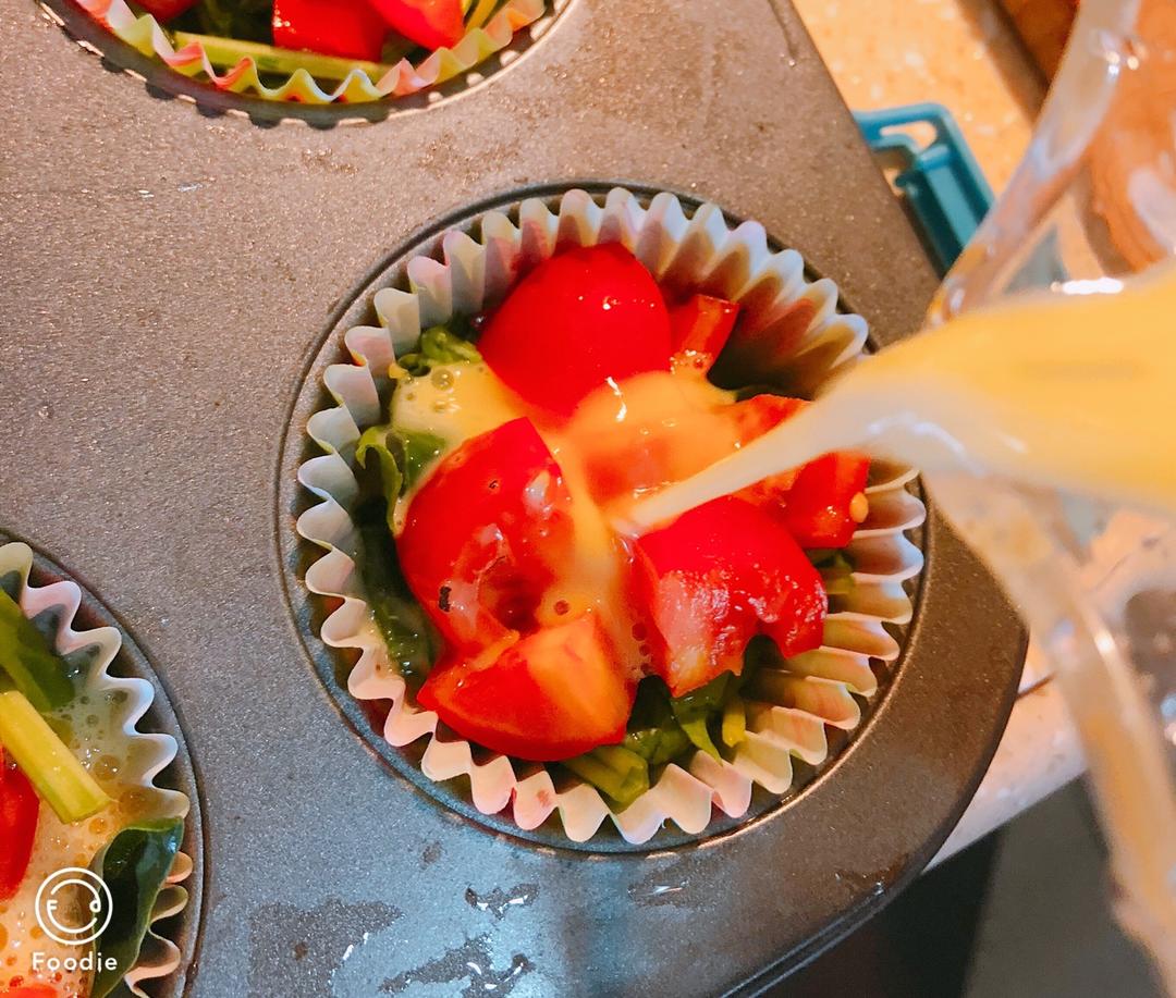 番茄菠菜鸡蛋麦芬