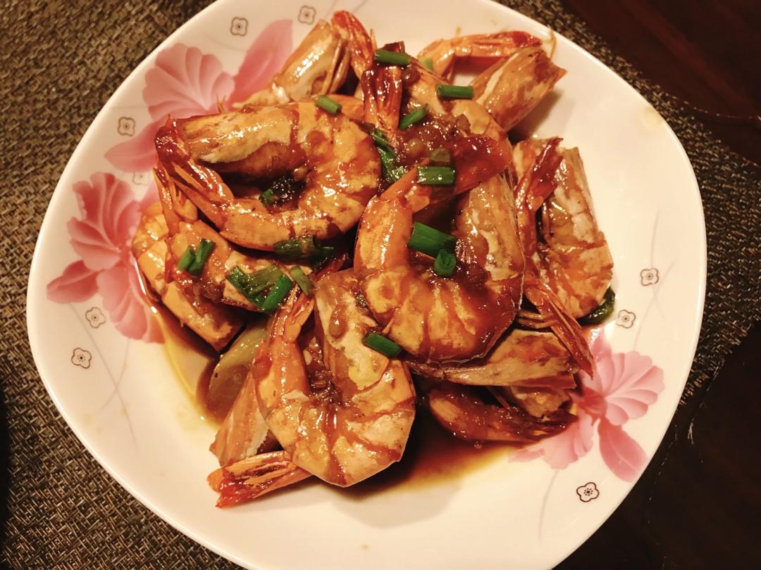 葱烧啤酒虾