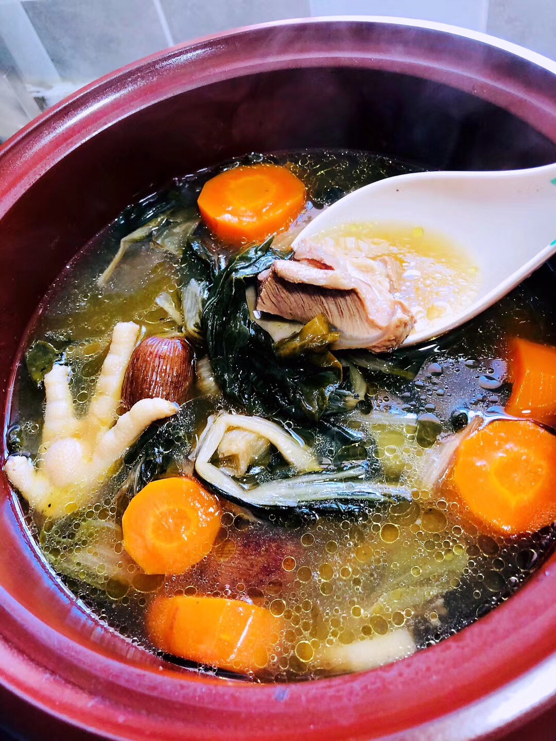 白菜干猪骨汤的做法