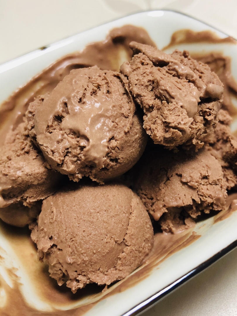 巧克力冰淇淋（无蛋无冰渣、免搅拌、消耗淡奶油）Choco Ice Cream