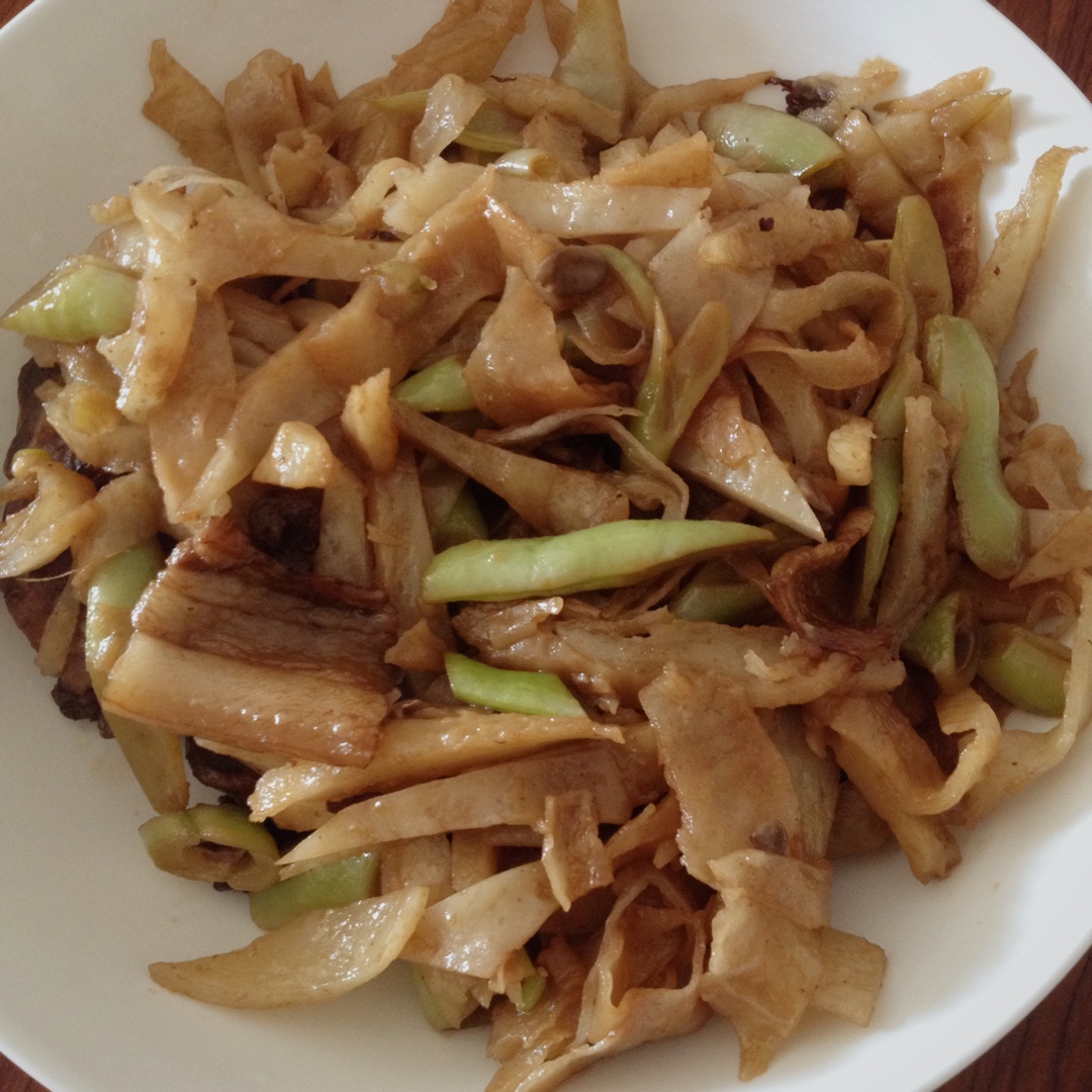 豆角炒饼